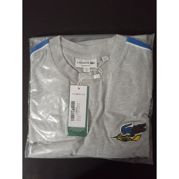 Lacoste Men's Branded Band Sweatshirt Argent Chine S - Picture 2 of 2